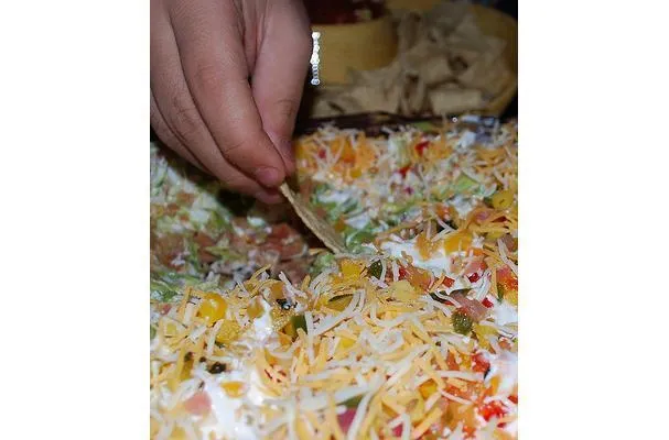 Hét rétegű babmártogatós