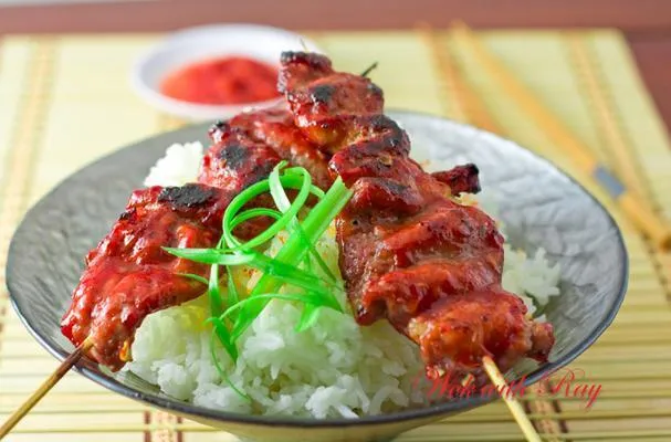 Sertés BBQ banán ketchup mázzal